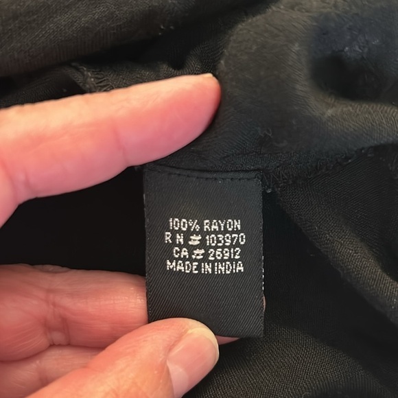 Obey Black Beaded Scoop Neck Tunic Top Size XS - Picture 7 of 7